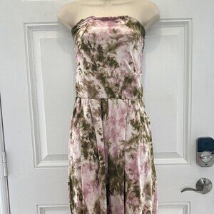 Pink/Green Strapless Jumpsuit by Full Circle Trends